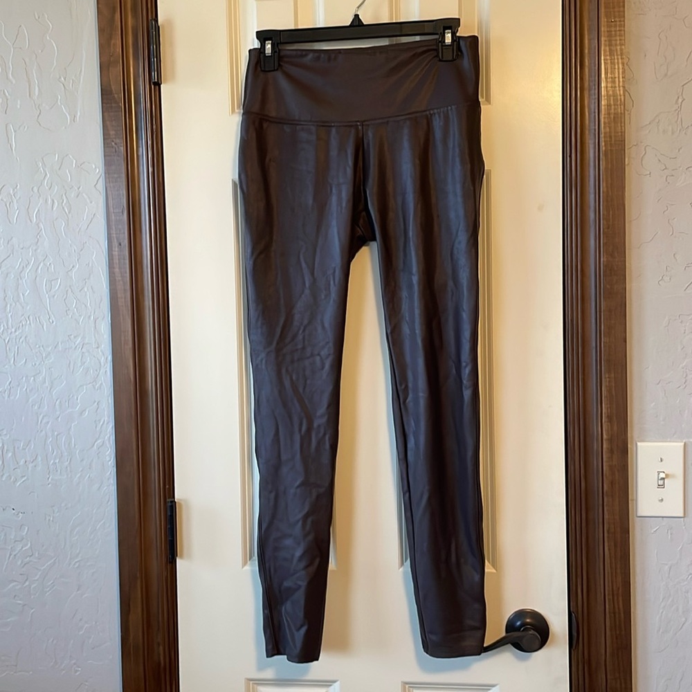 Faux, Brown leather leggings